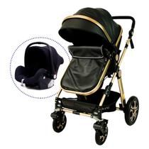 Kit Club Baby Importado Premium Carrinho de Bebê e bebê conforto / 3 em 1 Preto / Envio Imediato