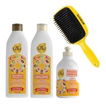 Kit Clubinho Cacheados Gota Dourada 340ml Rotina Completa