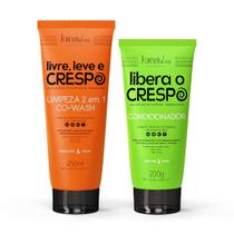 Kit Co-Wash e Condicionador P/ Cabelos Crespos Forever Liss