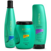 Kit Co Wash Mascara e Gelatina Aneethun Linha Cachos System Kit Co Wash Mascara e Gelatina Aneethun Linha Cachos System
