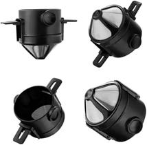 Kit Coador de Café Portátil Mini Filtro De Cafe Aço Inox Xícara Individual Reutilizavel Kit Coador de Café Portátil Mini Filtro De Cafe Aço Inox Xícara Individual Reutilizavel