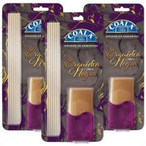 Kit Coala: 3 Difusores De Aroma Orquídea Negra 100ml Kit Coala: 3 Difusores De Aroma Orquídea Negra 100ml