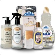 Kit Coala Chá Branco: Sabonete Líquido, Difusor de Aromas, Odorizantes, Limpador perfumado 120ml e Limpador Zulu 500ml Kit Coala Chá Branco: Sabonete Líquido, Difusor de Aromas, Odorizantes, Limpador perfumado 120ml e Limpador Zulu 500ml