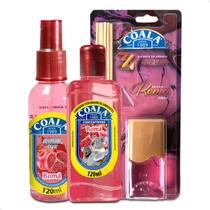 Kit Coala Difusor Aromatizador 100 ML , Essência Limpadora 120 ML e Spray para Tecidos 120 ML - Romã