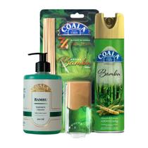 Kit Coala Essências Bambu Sabonete Líquido 500ml , Difusor 100ml e Aerossol Spray 400ml Perfume Completo