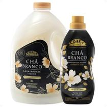 Kit Coala Laundry Chá Branco: Lava-Roupas Líquido 3L e Amaciante Concentrado 1L