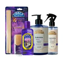 Kit Coala Lavanda Difusor, Limpador Concentrado, Sabonete Líquido e Spray para Tecidos