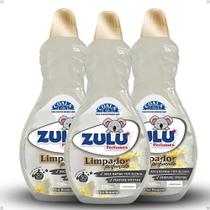 Kit Coala Zulu Perfumes: 3 Limpadores Perfumados Chá Branco 500ml