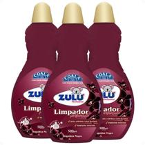 Kit Coala Zulu Perfumes: 3 Limpadores Perfumados Orquídea Negra 500ml