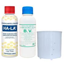 Kit Coalho Coagulante + Cloreto de Cálcio + Forma 250g Injesul Fazer Queijo Caseiro Minas Ricota