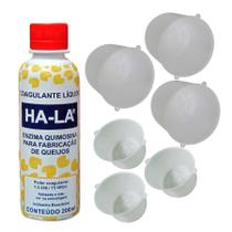 Kit Coalho Ha-la 200ml Queijos 3 Formas 500g 3 Formas 1kg Kit Coalho Ha-la 200ml Queijos 3 Formas 500g 3 Formas 1kg