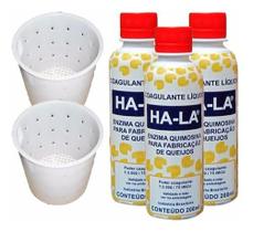 Kit Coalho Ha-La 600Ml Coagulante Queijo E 2 Formas 500G