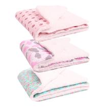 Kit Coberdrom Edredom com Sherpa para Bebê Chameguinho 3 Peças Kit Coberdrom Edredom com Sherpa para Bebê Chameguinho 3 Peças
