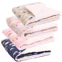 Kit Coberdrom Edredom com Sherpa para Bebê Safari 04 Peças Kit Coberdrom Edredom com Sherpa para Bebê Safari 04 Peças