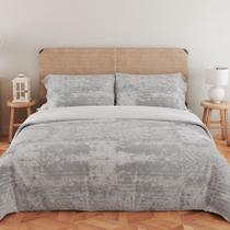 Kit Coberdrom Queen 3 Peças Aveludado com Porta Travesseiros Dupla Face 260X240cm BF Colchões