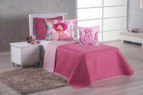 kit cobre leito 5 pçs feminino solteiro dupla face