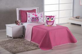 kit cobre leito 5 pçs feminino solteiro dupla face