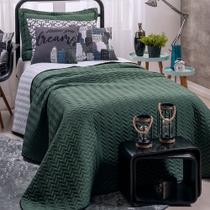 Kit Cobre Leito 5 Peças Solteiro Colorful To Decorando 100% Poliéster - Street House Verde Militar Kit Cobre Leito 5 Peças Solteiro Colorful To Decorando 100% Poliéster - Street House Verde Militar