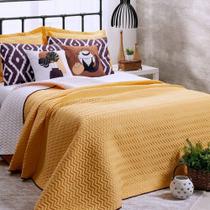 Kit Cobre Leito 7 Peças Queen Colorful To Decorando 100% Poliéster - Summer Soul Amarelo Kit Cobre Leito 7 Peças Queen Colorful To Decorando 100% Poliéster - Summer Soul Amarelo