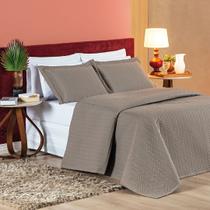 Kit Cobre Leito Allure Casal 3 Peças Micropercal - Camafeu