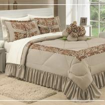 Kit Cobre Leito Amazonas Casal Queen 04 Peças - Avelã