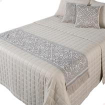 Kit Cobre Leito Areia + Peseira e Almofadas Queen Dupla Face Kit Cobre Leito Areia + Peseira e Almofadas Queen Dupla Face