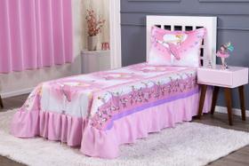 KIT COBRE LEITO BAILARINA SOLTEIRO 02 peças