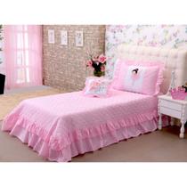 Kit cobre leito bailarina solteiro - 03 peças