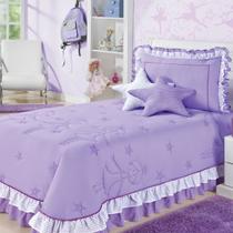 Kit Cobre Leito Bailarina Solteiro Lilás 04 Peças