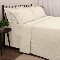 Kit Cobre Leito Buettner Liso King Sonata Perola Kit Cobre Leito Buettner Liso King Sonata Perola