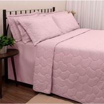 Kit Cobre Leito Buettner Liso King Sonata Rosa Kit Cobre Leito Buettner Liso King Sonata Rosa