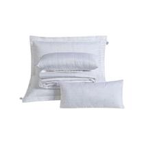 Kit Cobre Leito Cama Casal Queen Bordado Urbany Hipercal 400 Fios Dupla Face 7 Peças