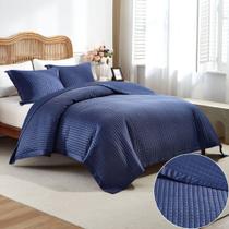 Kit Cobre Leito Casal 3 Pçs Dupla Face Turin Percal 300 Fios Kit Cobre Leito Casal 3 Pçs Dupla Face Turin Percal 300 Fios