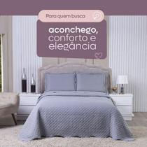 Kit Cobre Leito Casal 3 Peças Colcha Premium Dupla Face