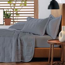 Kit Cobre Leito Casal 3 Peças Fine Malha Algodão Colcha Matelada Liso Kit Cobre Leito Casal 3 Peças Fine Malha Algodão Colcha Matelada Liso