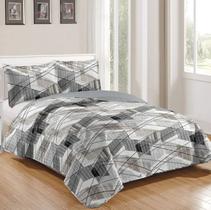 Kit Cobre Leito Casal 3 peças Patchwork Bouti Gales London 100% Poliéster