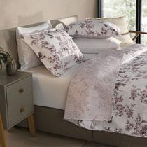 Kit Cobre Leito Casal Colcha 3 Peças Boutis Estampada Dupla Face Porta Travesseiro Aba Americana