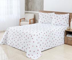 Kit Cobre Leito Casal King Bella Piquet 03 Peças Cereja