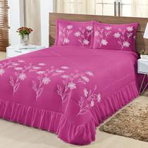 Kit Cobre Leito Casal King Lírio 03 Peças Colcha - Pink Kit Cobre Leito Casal King Lírio 03 Peças Colcha - Pink