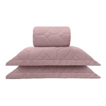 Kit Cobre Leito Casal Malha 100% Bambu Natural Buettner 3Pçs