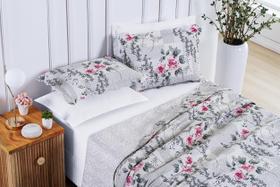 Kit Cobre Leito Casal Padrão 3 Peça Dupla Face Aba Americana