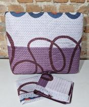 Kit Cobre Leito Casal Padrão Dupla Face Matelado Antialérgico