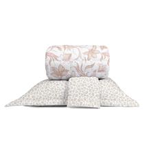 Kit cobre leito casal queen dupla face estampado sofisticata premium