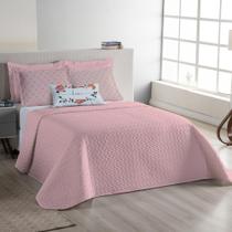 Kit Cobre Leito Casal Queen Size Dupla Face Matelado 07 Peças Giovanna com Almofada Decorativa