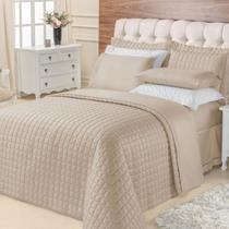 Kit Cobre Leito Casal Queen Top Line 3 Peças 180 Fios Cáqui Kit Cobre Leito Casal Queen Top Line 3 Peças 180 Fios Cáqui