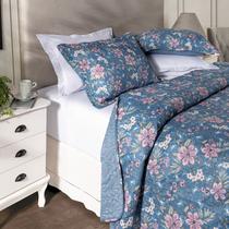 Kit Cobre Leito Colcha 3 Peças Matelassado Dupla Face Aba Americana Boutis Queen