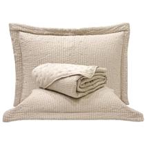 Kit Cobre Leito Colcha Anabela King Dupla Face Texturizado