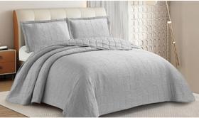 Kit Cobre Leito Colcha Anarruga 3 Peças Queen 240x260cm Sonhare - Sultan