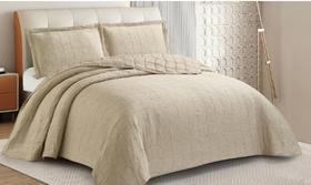 Kit Cobre Leito Colcha Anarruga 3 Peças Queen 240x260cm Sonhare - Sultan