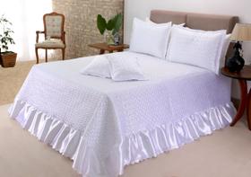 KIT Cobre Leito Colcha Athena Queen Luxo Premium Matelado Ultrassônico ~ 05 Peças ~